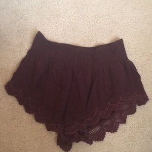 Maroon dress shorts